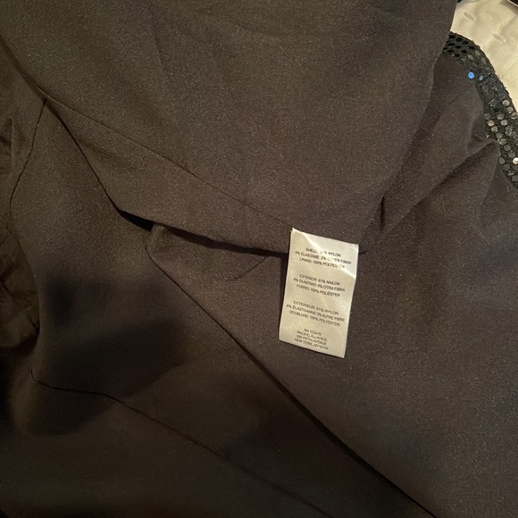 Tahari black sequin jacket size large new w tags new in bag - Picture 7 of 8
